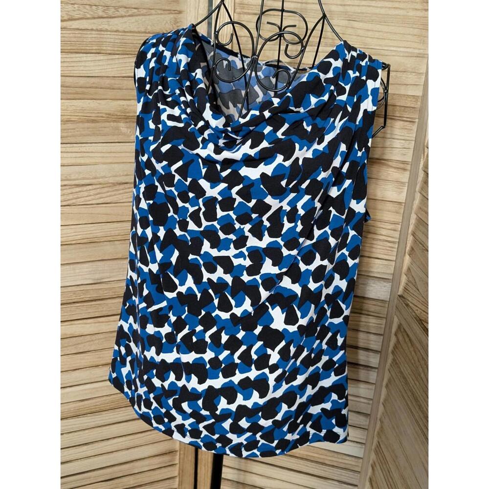 Calvin Klein Women's Top / size Large Blue Black White